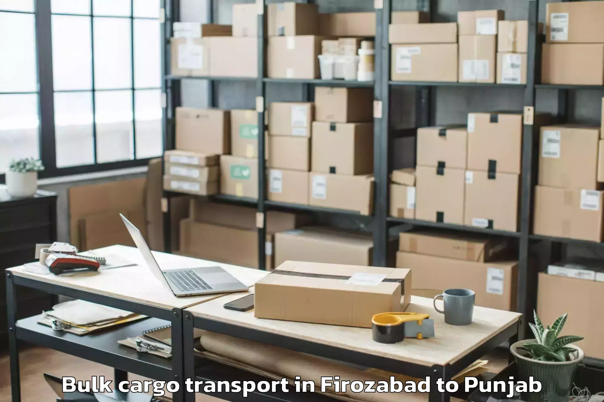 Professional Firozabad to Chandigarh Airport Ixc Bulk Cargo Transport